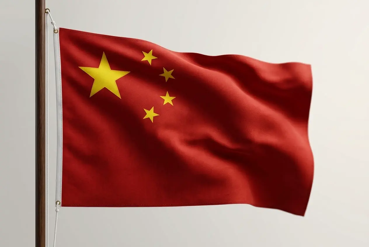 Waving national flag of China representing its addiction treatment market