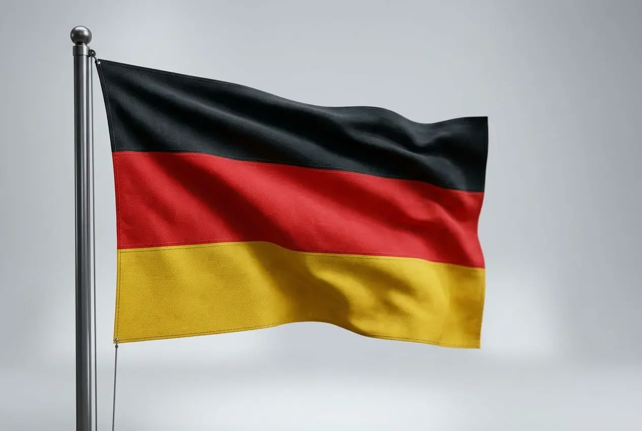 Waving national flag of Germany representing its addiction treatment market