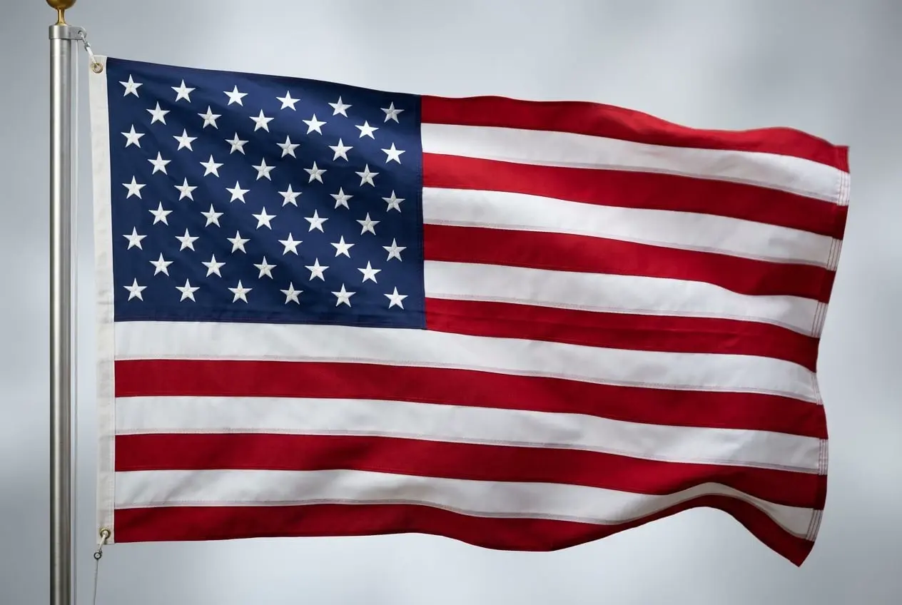 Waving national flag of the United States representing its addiction treatment market